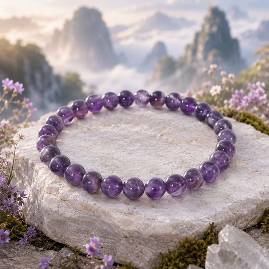 Amethyst Natural Stone Bracelet 天然紫水晶手鏈