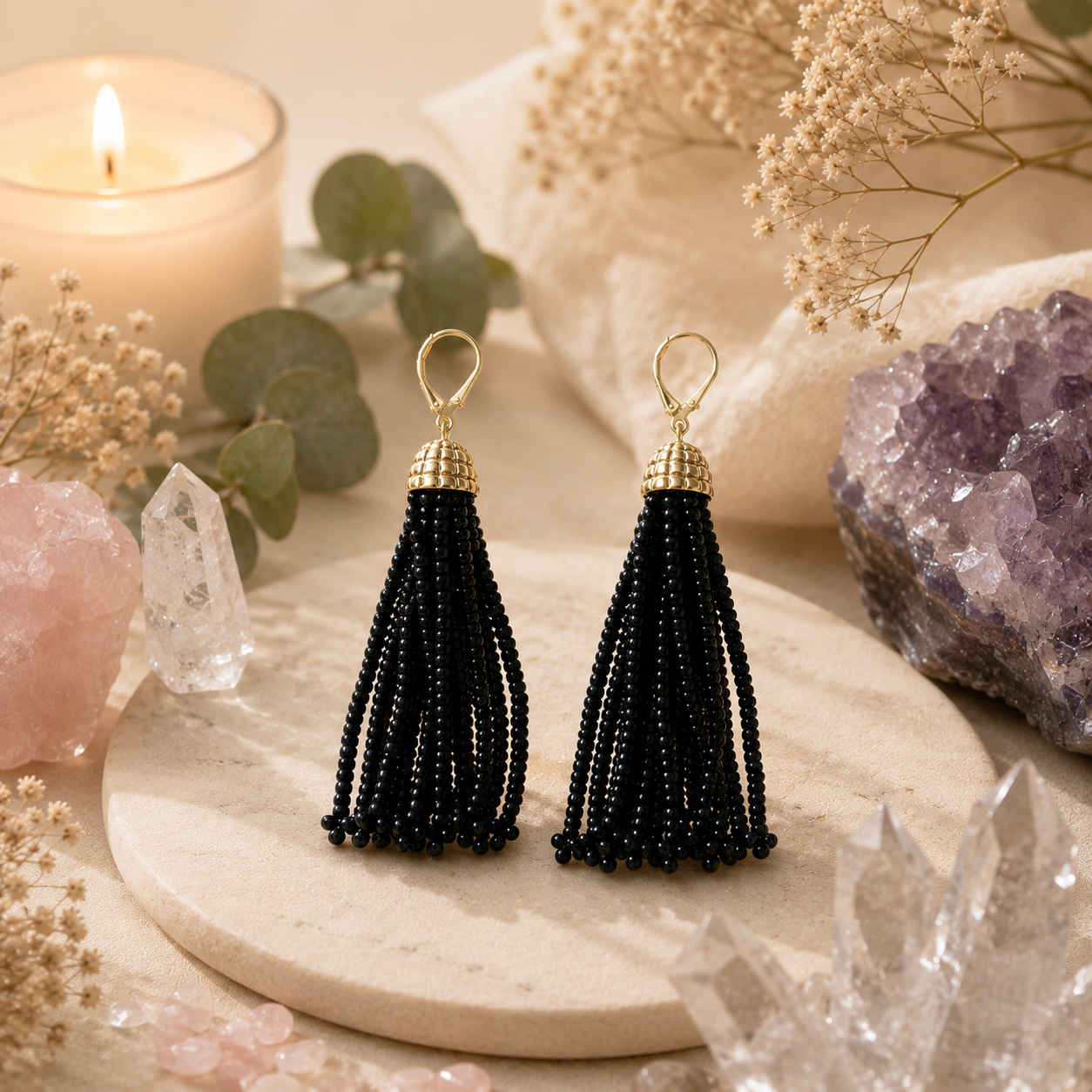 Midnight Serenity Tassel Earrings 午夜靜謐流蘇耳環