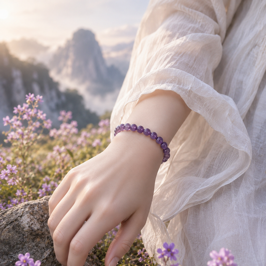 Amethyst Natural Stone Bracelet 天然紫水晶手鏈